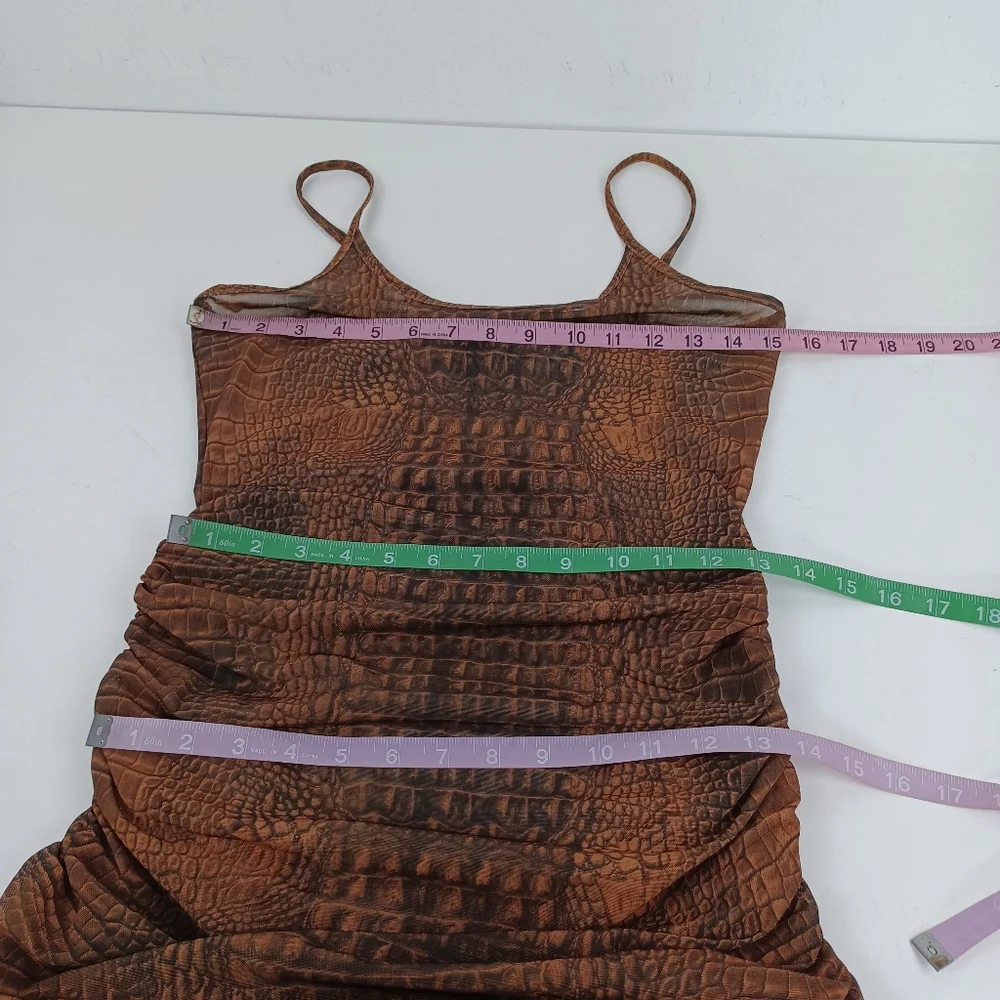 I AM GIA Selena Crocodile Sheer Dress Size M Women Sleeveless Pullover - Picture 10 of 14